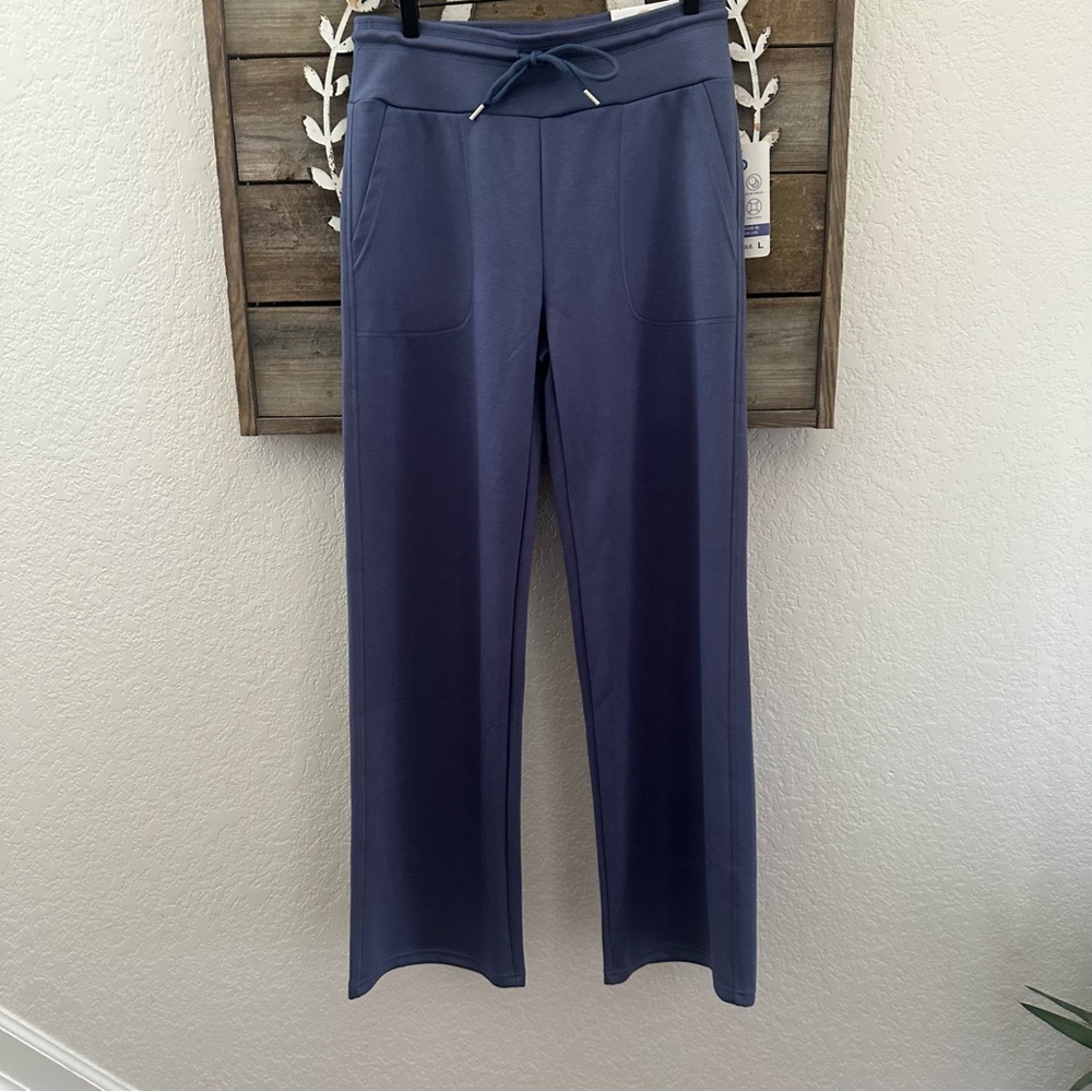 OTOS Women's Wide-Leg Pull-On Pants - Blue ladies large NWT‎